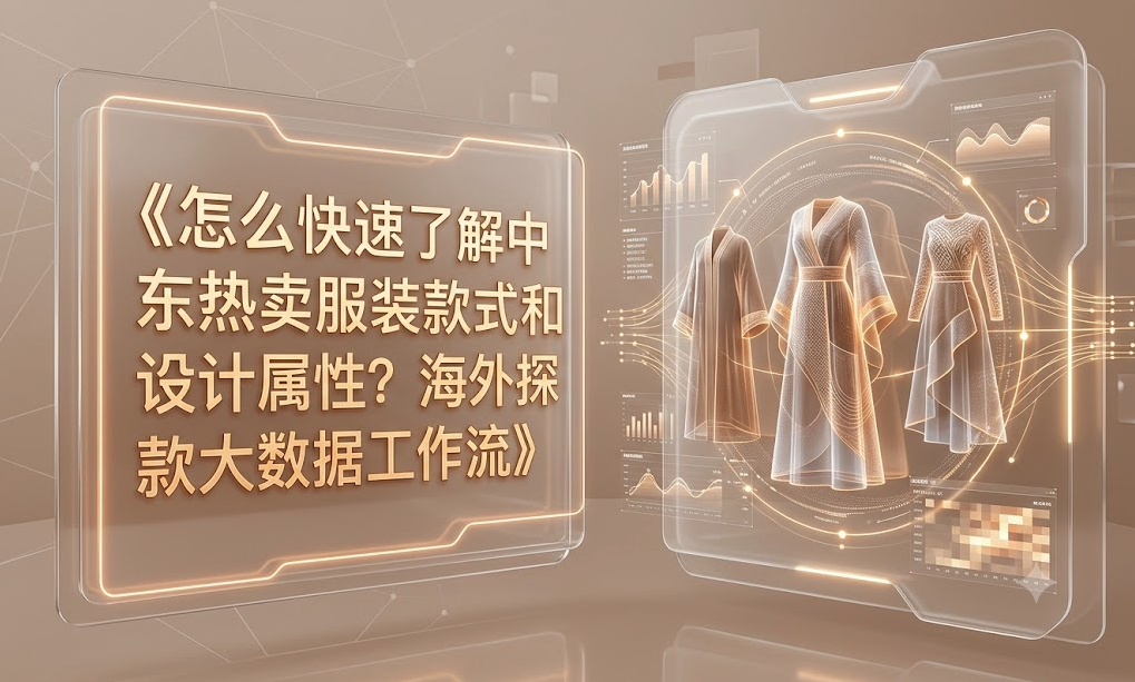 怎么快速了解中东热卖服装款式和设计属性？海外探款大数据工作流
