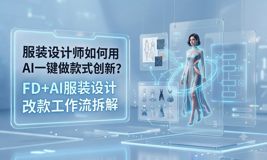服装设计师如何用AI一键做款式创新？FD+AI服装设计改款工作流拆解