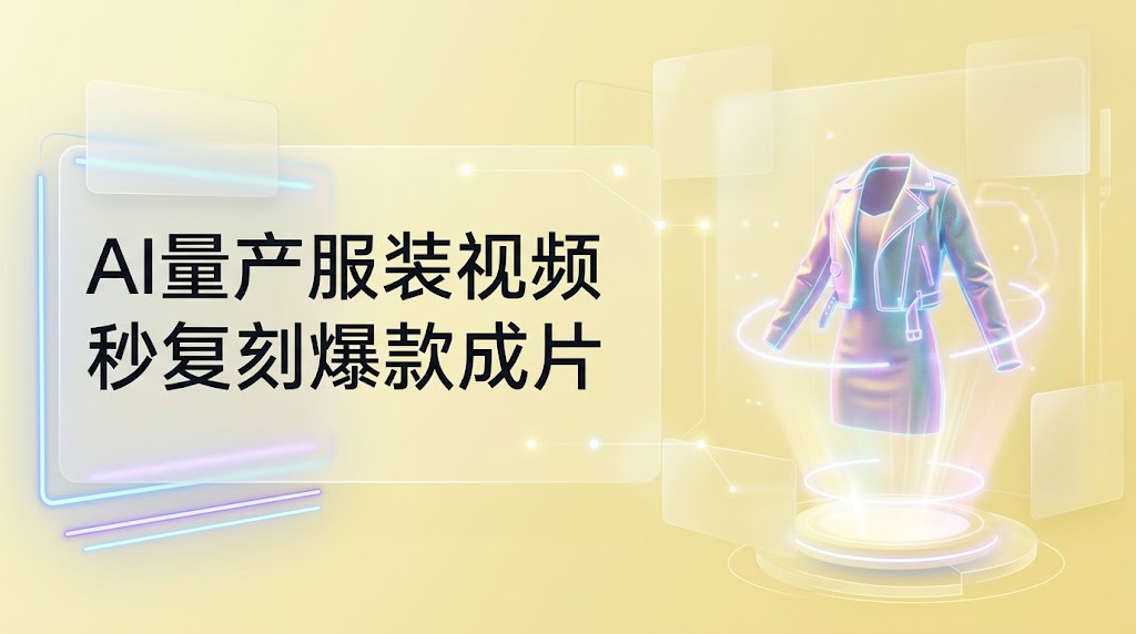 AI量产服装视频，秒复刻爆款成片