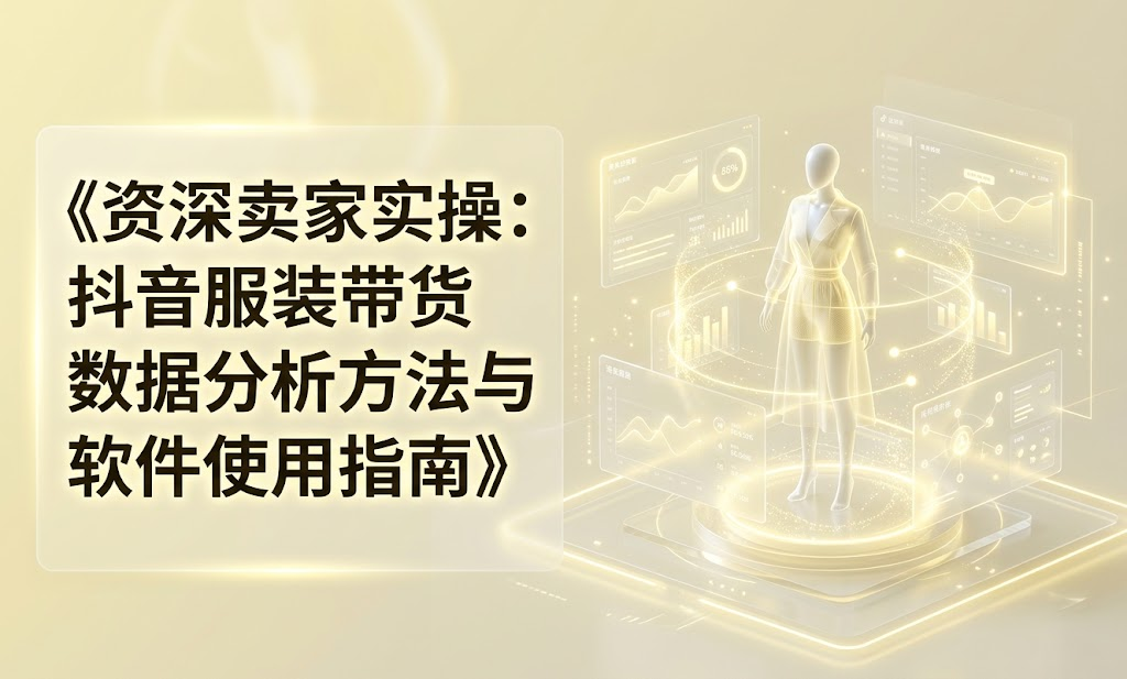 资深卖家实操：抖音服装带货数据分析方法与软件使用指南