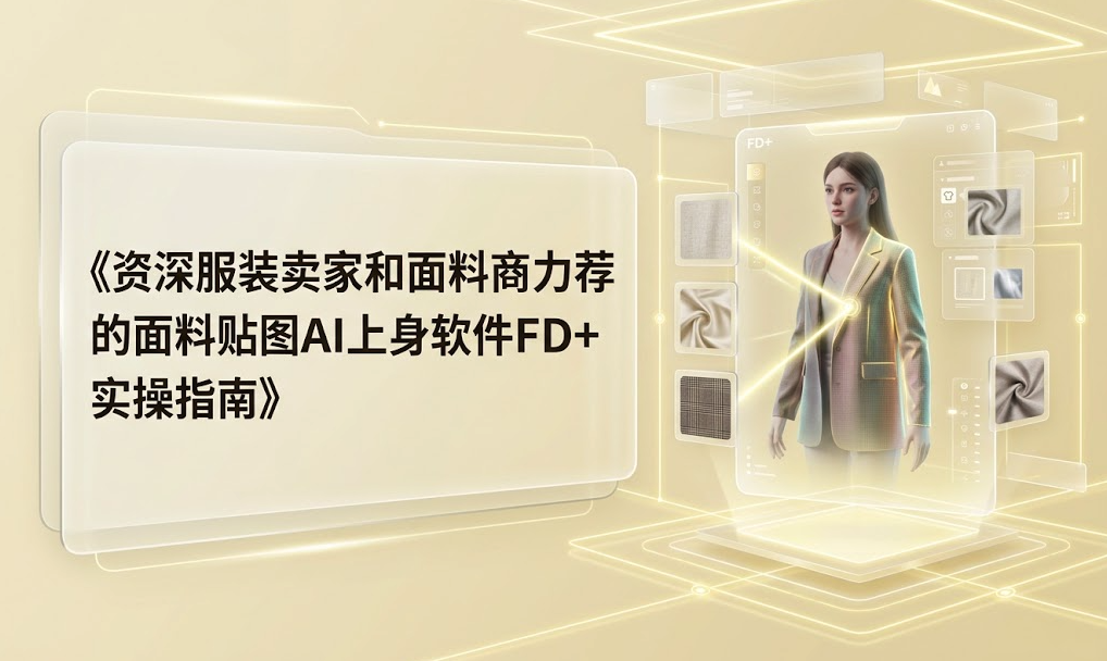 资深服装卖家和面料商力荐的面料贴图AI上身软件FD+实操指南