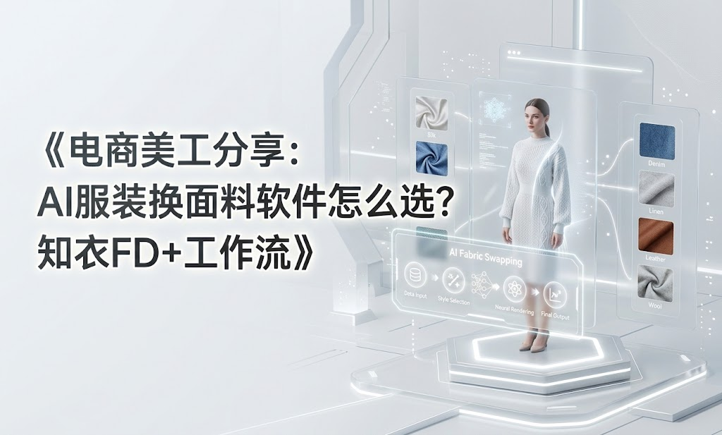 电商美工分享：AI服装换面料软件怎么选？知衣FD+工作流