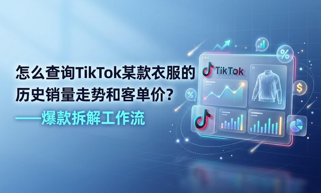 怎么查询TikTok某款衣服的历史销量走势和客单价？爆款拆解工作流