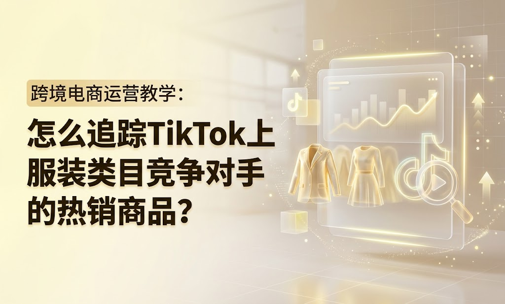 跨境电商运营教学：怎么追踪TikTok上服装类目竞争对手的热销商品？
